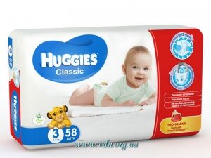 ���������� Huggies Classic ��� 3 ���� (4-9��) 58��
