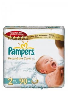 ���������� Pampers Premium Care JUMBO PACK 2 Mini (3-6 ��) 90��