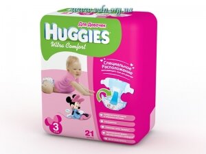 ���������� Huggies ULTRA COMFORT Small Girl 3 (5-9��) 21��