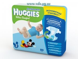 ���������� Huggies ULTRA COMFORT Mega Boy 3 (5-9��) 80��