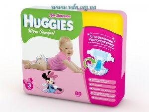 ���������� Huggies ULTRA COMFORT Mega Girl 3 (5-9��) 80��