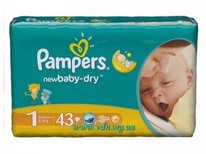 ���������� Pampers New Baby-Dry 1 Newborn (2-5 ��) 43��