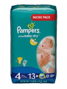 ���������� Pampers activeBaby-Dry Micro 4 Maxi (7-14 ��) 13��