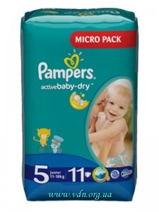 ���������� Pampers activeBaby-Dry Micro 5 Junior (11-18 ��) 11��