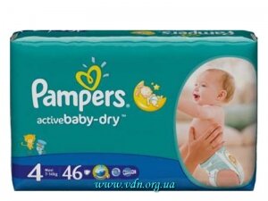 ���������� Pampers activeBaby-Dry 4 Maxi (7-14 ��) 46��