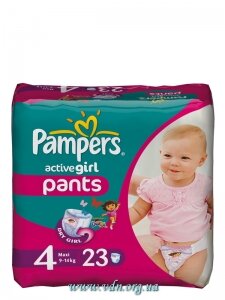 ������� Pampers Active Girl 4 Maxi (9-14 ��) 23��