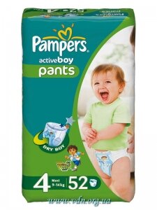 ������� Pampers Active Boy 4 Maxi (9-14 ��) 52��