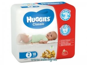 ���������� Huggies Classic ��� 2 ���� (3-6��) 18��