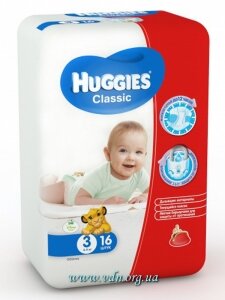 ���������� Huggies Classic ��� 3 ���� (4-9��) 16��