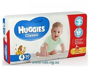 ���������� Huggies Classic ��� 4 ����� (7-16��) 50��