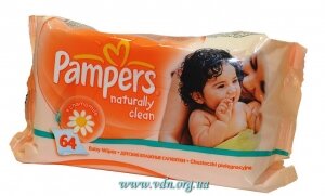 �������� Pampers 64�� NATURALLY CLEAN