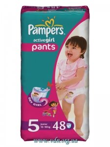 ������� Pampers Active Girl 5 Junior (12-18 ��) 48��